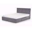 Postel s úložným prostorem BETINA 160 cm, Šedá