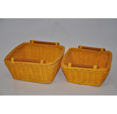 Ratanový košík set 2 varianta žlutá Ratanový košík set 2 varianta žlutá