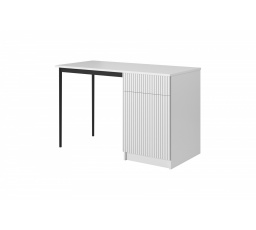 NICOLE PSACÍ STŮL 120 1D1SZ - bílý mat / černý rám