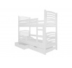 Dvoulůžková patrová postel s matracemi OSUNA White