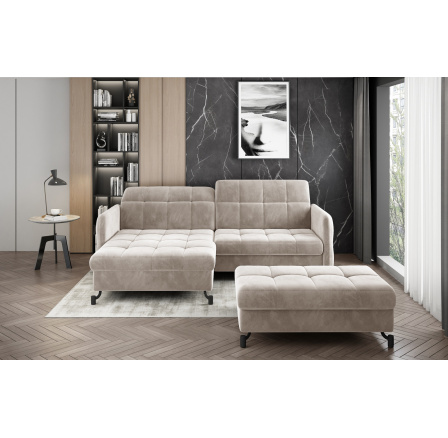 Rohová sedací souprava LORELLE + Taburet Paros 02 110x200 Levý 1