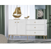 Komoda GOLDIN 04, Alpská bílá/Bílý Lesk
