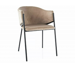 Jídelní židle BONO VELVET, Béžová Bluvel 28/Černá