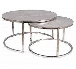 Konferenční stůl PORTAFINO B, šedá/chrom