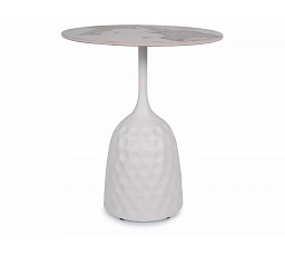 Konferenční stůl SALO A, Efekt mramoru/Bílá