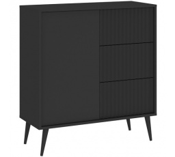 Komoda BARCELONA 1D3S, Černá/Černá