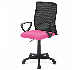 Dětská židle, výškově nastavitelná, růžová síťovina, KA-B047 PINK