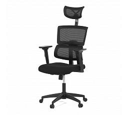Kancelářská židle, houpací mechanismus, černá síťovina, KA-B1025 BK