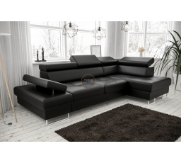 Rohová sedací souprava GALAXY MINI s funkcí spaní 170x280 přírodní kůže - přírodní kůže - volitelná barva, pravá