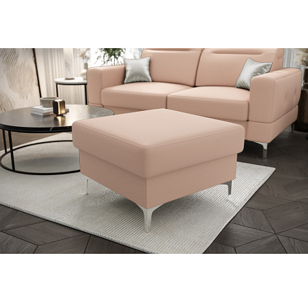 PUF MALIBU 70X70 CM PŘÍRODNÍ KŮŽE S ÚLOŽNÝM PROSTOREM - Přírodní kůže - Vyberte si svou barvu