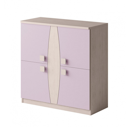 Komoda TENUS TK4D T04, dub santana/vřes