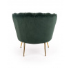 Křeslo AMORINITO, tmavě zelená/zlatá