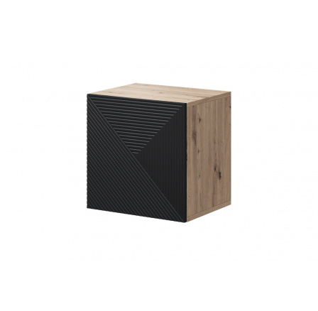 Závěsná komoda Asha, artisan / černý mat