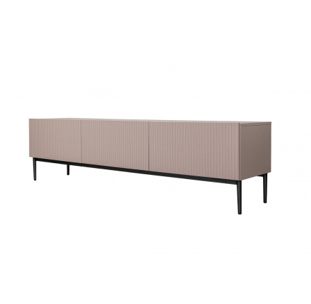 TV komoda Nicole, antická růžová MDF / černé nohy