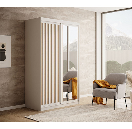 Posuvná skříň Delia 120 Bílá+Artisan