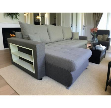 Rohová sedačka Hugo s policí