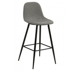 Barová stolička Wilma vysoká světle šedá/ černá