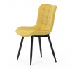 Jídelní židle, žlutá, látka, HC-462 YEL2