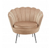 Křeslo velvet cappuccino /nohy stříbrné/ LC-032-1