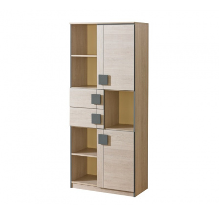 Systém "GUMI" G2 (Regál 2D 2S) - Barva: popelavá