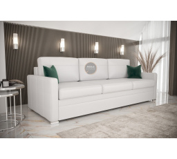 Sofa s funkcí spaní AVANTI DL průměr 30 - přírodní kůže - bílá kůže