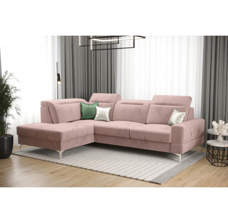 Rohová sedací souprava MALIBU MINI 180X250 - levá, růžová