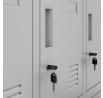 Šatní skříňka Šatní BOZP šedá: ROBERT, 1360 x 1720 x 450 mm