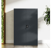 Kancelářská kovová skříň na dokumenty KEVIN, 900 x 1400 x 400 mm, antracit