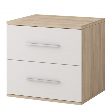 Noční stolek OMEGA III - 22, Dub Sonoma/Bílá