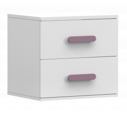 Noční stolek SMYK I - 22, Bílá Mat/Vřes