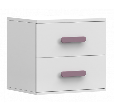 Noční stolek SMYK I - 22, Bílá Mat/Vřes Noční stolek SMYK I - 22, Bílá Mat/Vřes