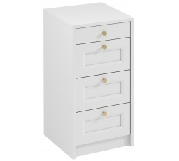Komoda REL K4SW, Bílá/Zlatá