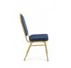 Jídelní židle K66, modrá/zlatá