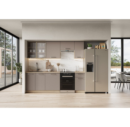 ALICANTE 240 kuchyňská sestava korpus: dub cremona, čela: béžová