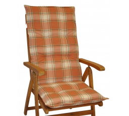 Polstr na teakové zahradní křeslo UNI excelent vysoké - látka Tera kostka