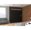 Posuvná skříň s LED osvětlením LINCOLN 180 Černá+Černá