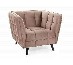 Křeslo CASTELLO 1 VELVET, Béžový Bluvel 40/Wenge