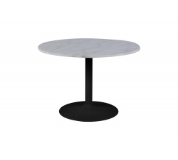 Stůl Tarifa bílý mramor černá základna
