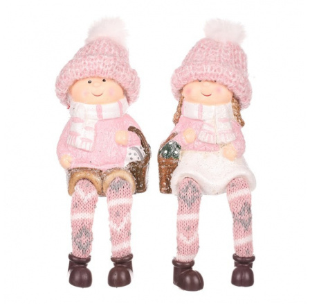 Děti - keramické figurky, vysící nohy, mix 2 druhů, cena za 1 ks