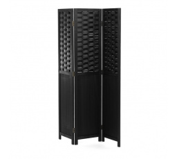 Paraván, masiv, černá, EF-L145 BK