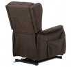 Polohovací křeslo, elektrické kabelové ovládání, hnědá, látka, TV-1190 BR2
