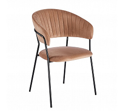 PŘEDPRODEJ -15% do 12.05! Sametová židle - Riviera 24 cappuccino K4-FX (B)
