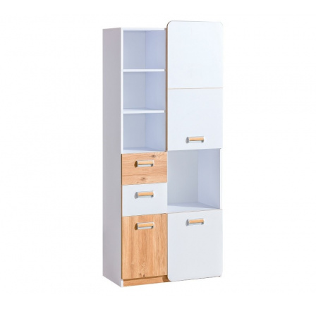 Systém "LORENTO" L7 (Regál 3D 2S) - Barva: dub nash