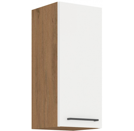 Horní skřínka VEGAS - 30 G-72 1F, Dub Lancelot / Bílý lesk Horní skřínka VEGAS - 30 G-72 1F, Dub Lancelot / Bílý lesk