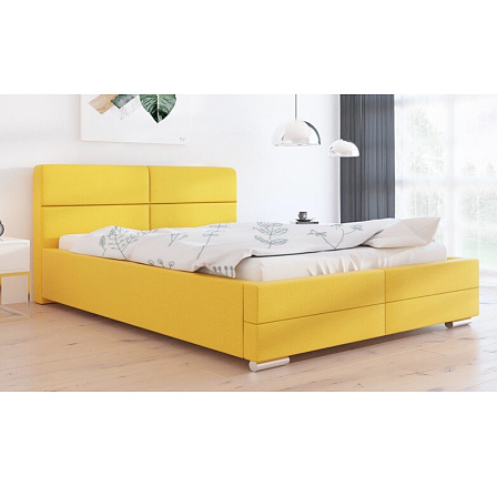 Postel B3 R 200x200, Soro 40 , chromové nožky, kovový rošt Postel B3 R 200x200, Soro 40 , chromové nožky, kovový rošt