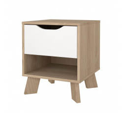 Noční stolek Iker 704, jackson hickory/bílá