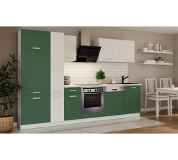 Kuchňská linka Todor 300 zelená/bílá + PD 210 bílá