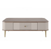 Konferenční stolek Vesper, kašmír / ořech / zlaté nohy