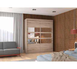 Posuvná skříň se zrcadlem TOLEDO 180 Truffle+Truffle