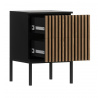 Noční stolek MEORATI 40, Černá/Dub Artisan